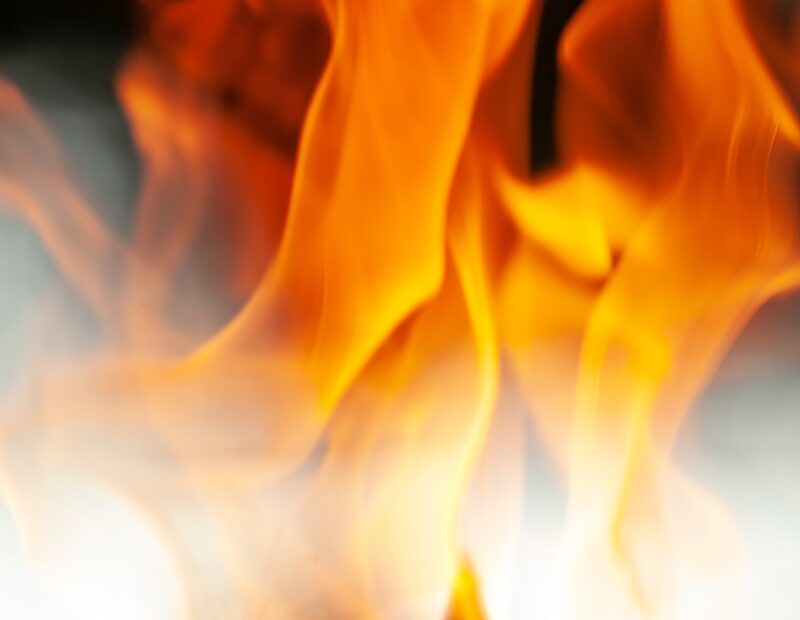 close-up of red flame